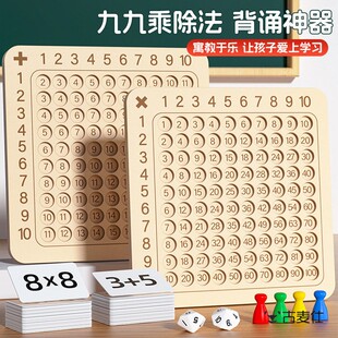 九九乘法口诀表背诵神器益智桌游早教二三年级数学启蒙教具加减法