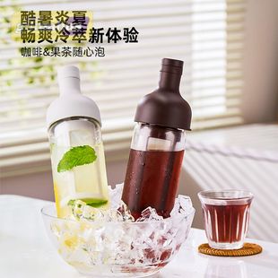 咖啡冷萃壶家用高硼硅冰霸玻璃杯冷泡壶大容量分享壶冰萃取咖啡壶