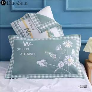 52×78cm加大加厚家用全棉纱布枕头巾学生耐脏回礼 棉枕巾一对装