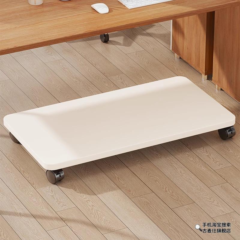 办公室桌下打印机置物架工位可移动电脑主机托架落地带轮盆栽花架