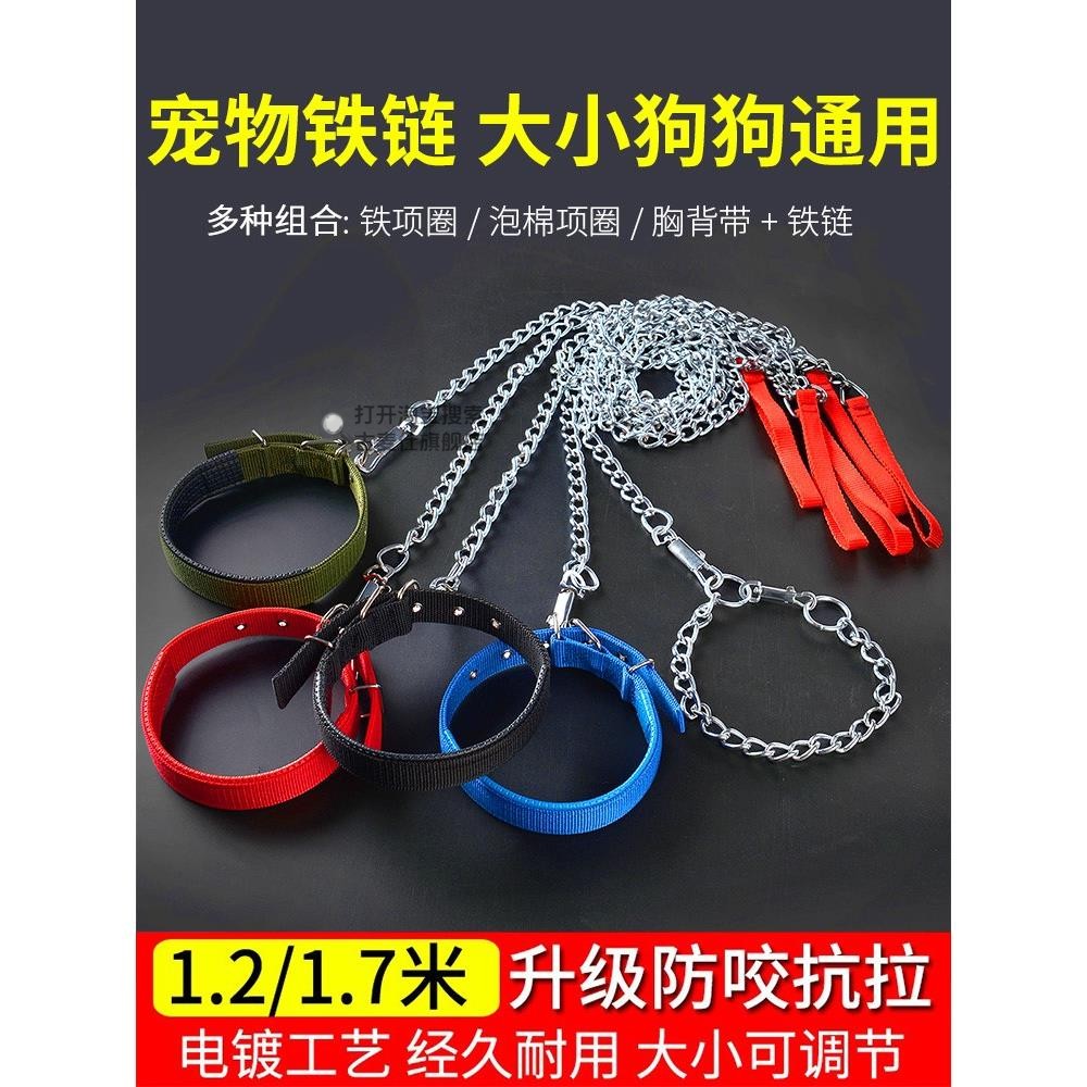 小狗狗不锈钢铁链牵引绳宠物狗/猫用大型中型猫遛咪绳子泰迪狗链