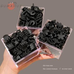 刘海碎发小抓夹公主头黑色发夹女前额侧边夹发饰小号发卡夹子头饰