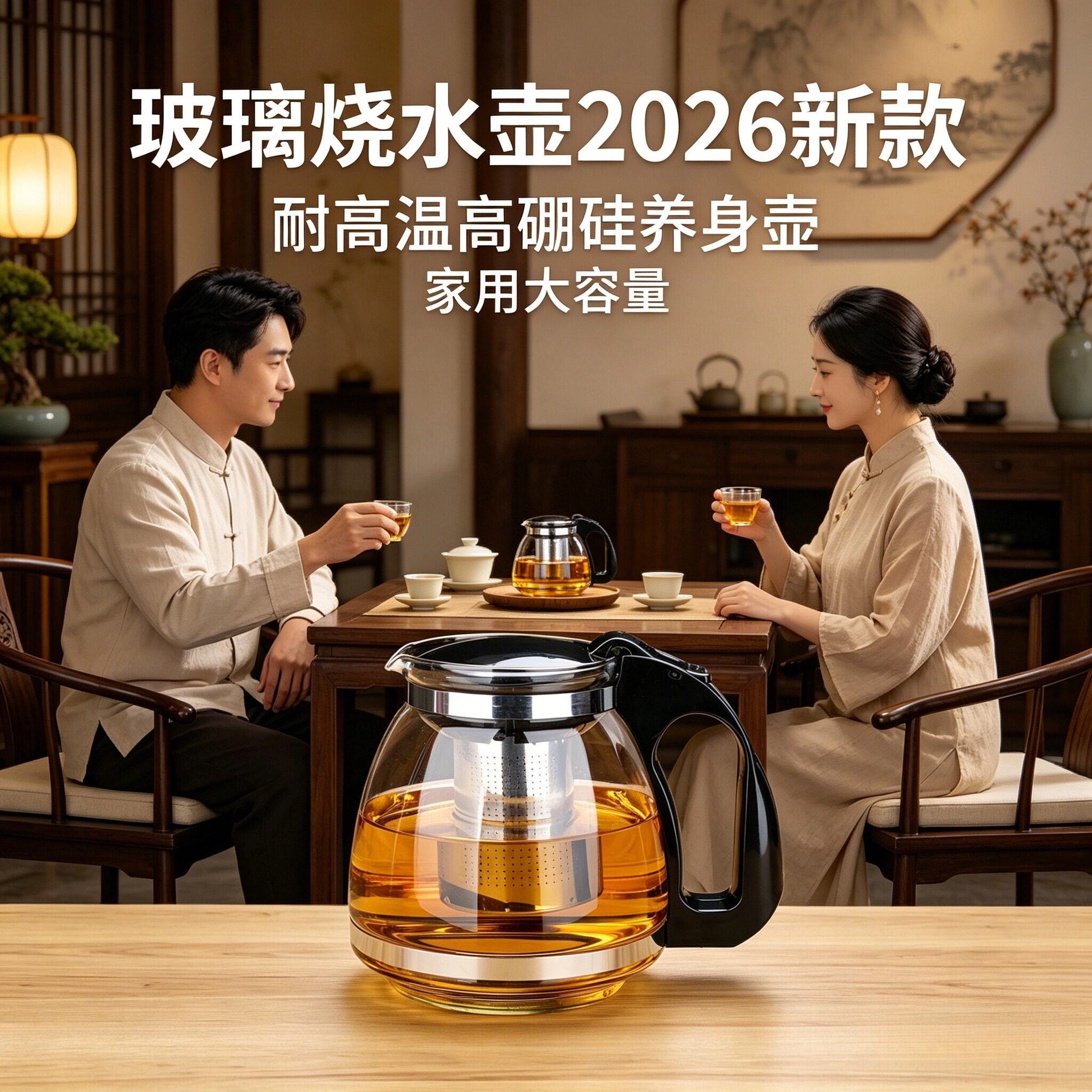 玻璃烧水壶2026新款耐高温煮茶壶泡茶高硼硅养身壶家用大容量
