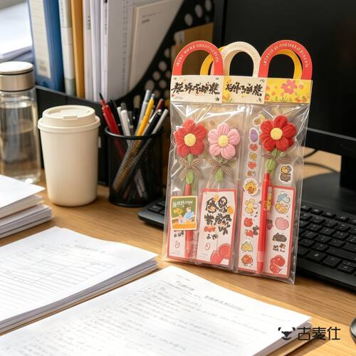 手工diy礼物送女老师实用伴手礼盒装小红花红笔中性笔花束教师节