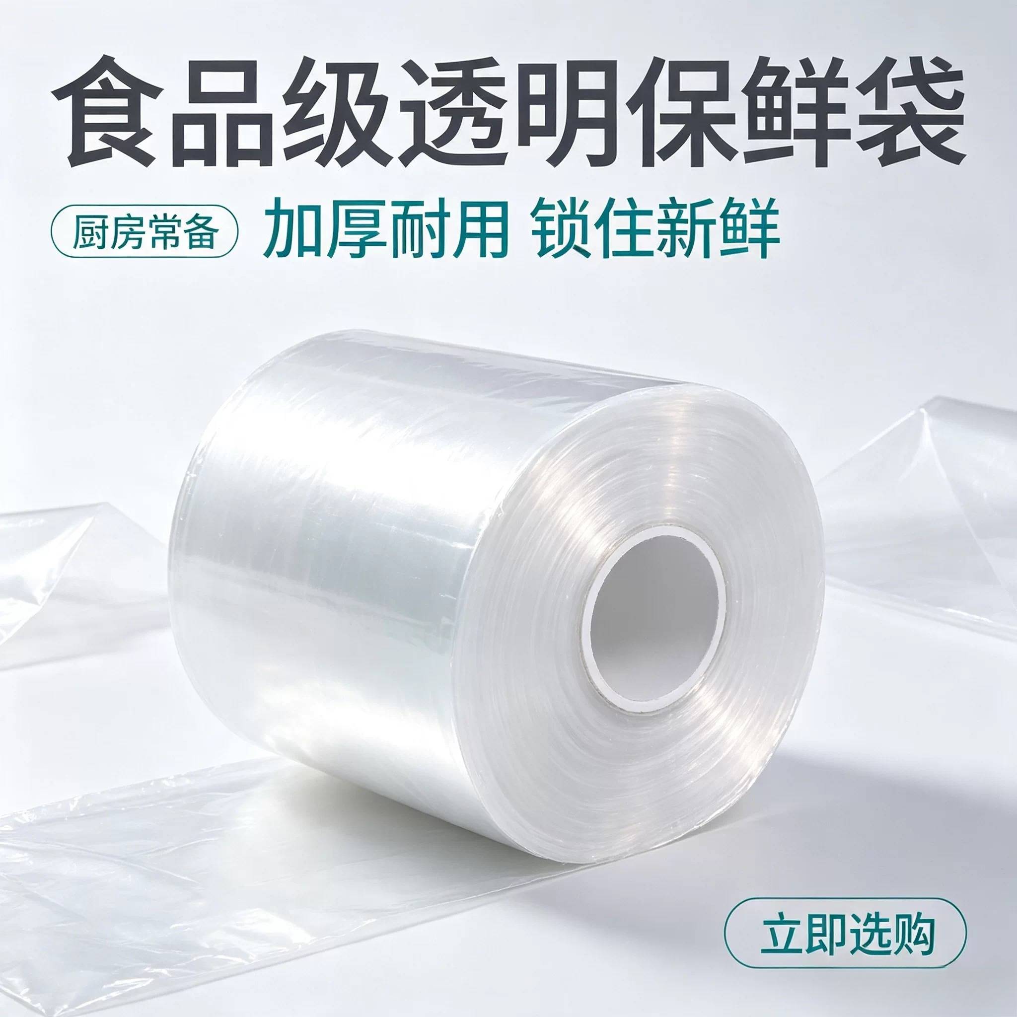 保鲜袋家用加厚食品袋大号食品级点断式超市专用加大号连卷袋商用