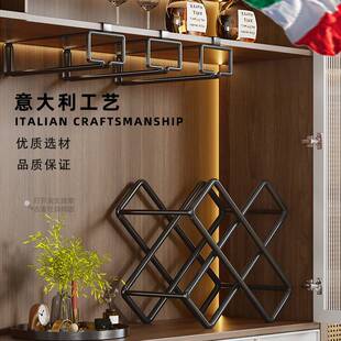 红酒收纳架倒挂酒柜高脚杯收纳架家用悬挂轻奢高档免打孔红酒杯架