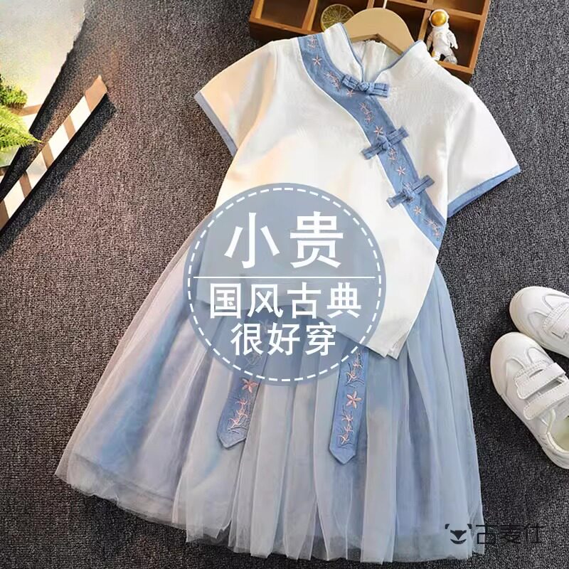 常规夏季男女通用女童汉服套装中