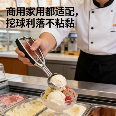 雪糕挖球器304不锈钢冰淇淋勺冰激凌水果西瓜果酱家用厨房小工具