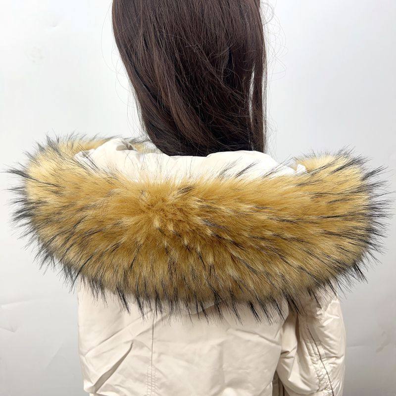 羽绒服帽子毛领单买女款白色可拆卸适配通用真毛装饰