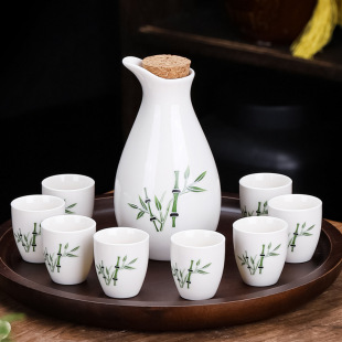 高端清酒杯陶瓷冬季 酒具套装 家用烈酒杯子小酒盅分酒器烧酒温酒器