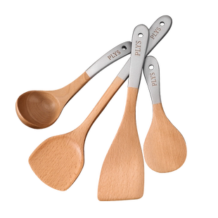 榉木锅铲家用不粘锅专用木质厨具木勺耐高温的木头炒菜铲子木铲