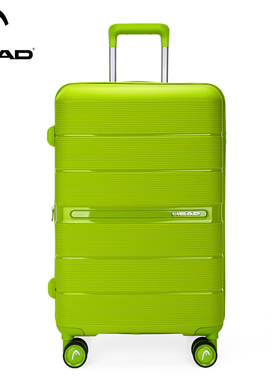 HEAD海德绿色PP万向轮密码锁抗压拉杆箱静音商务可扩容旅行行李箱