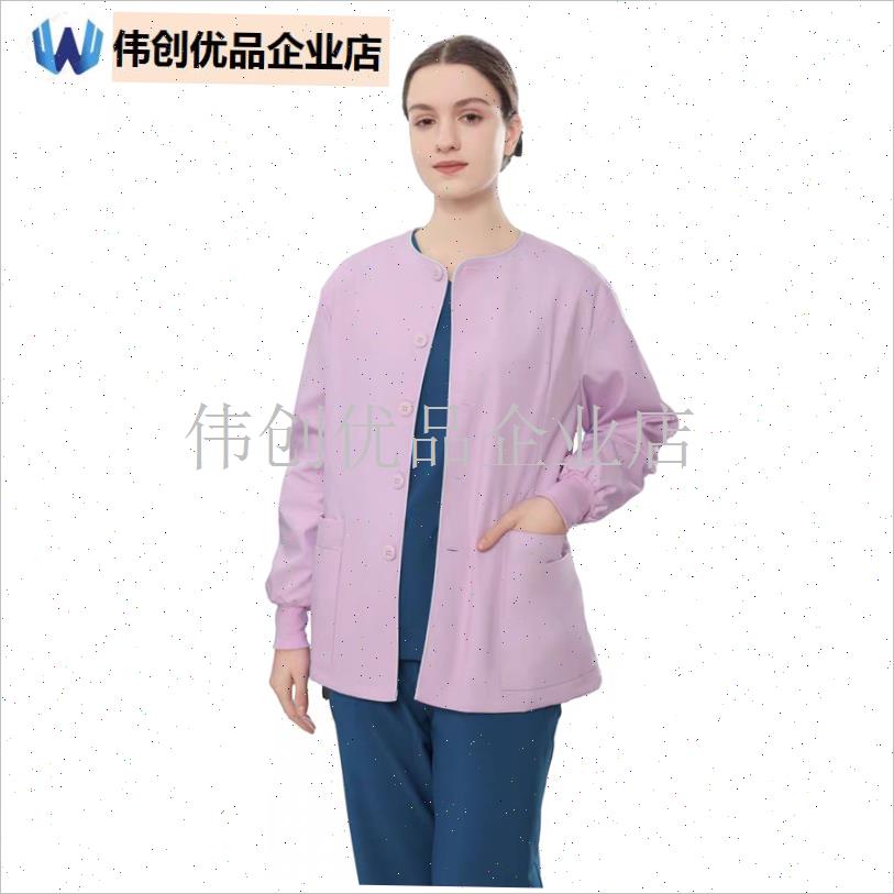 外出巡回外套双层加厚保暖手术室外出服K宠物医院刷手服医美外套,