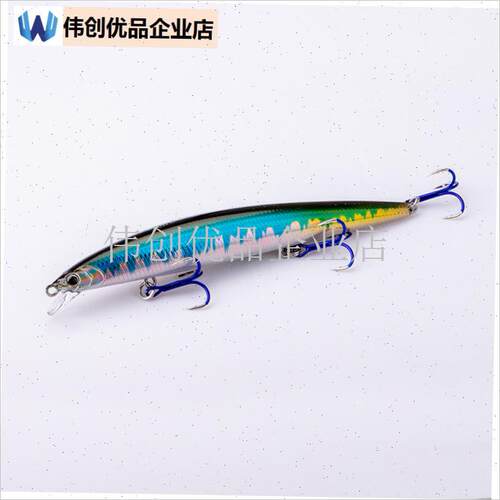 远投路亚饵125F浮x水米诺 15.5克浅滩翘嘴鳡鱼硬饵拟饵,