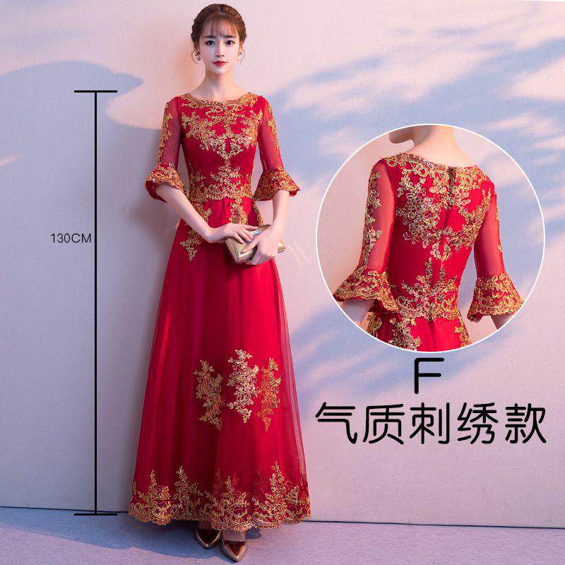 秀禾服结婚女孩新娘新婚服装长裙长款姐妹装红盖头婚纱长袖中国风|msdalam kategori Butik wanita / wanita, perkahwinan/Cheongsam/pakaian, pakaian/malam - dari Buy2taobao.com untuk memberikan perkhidmatan ejen Taobao profesional membeli