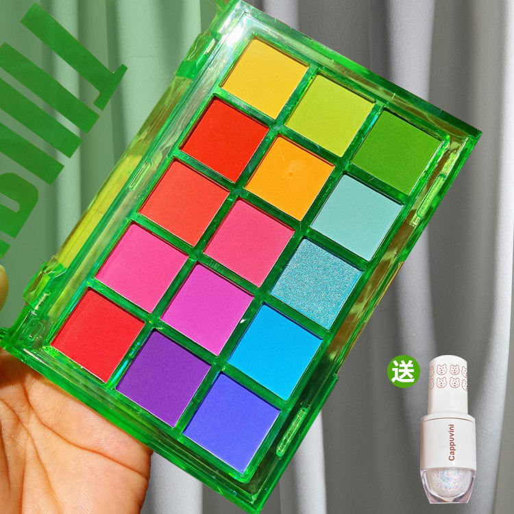 15色眼影儿童舞台妆表演蓝色绿色