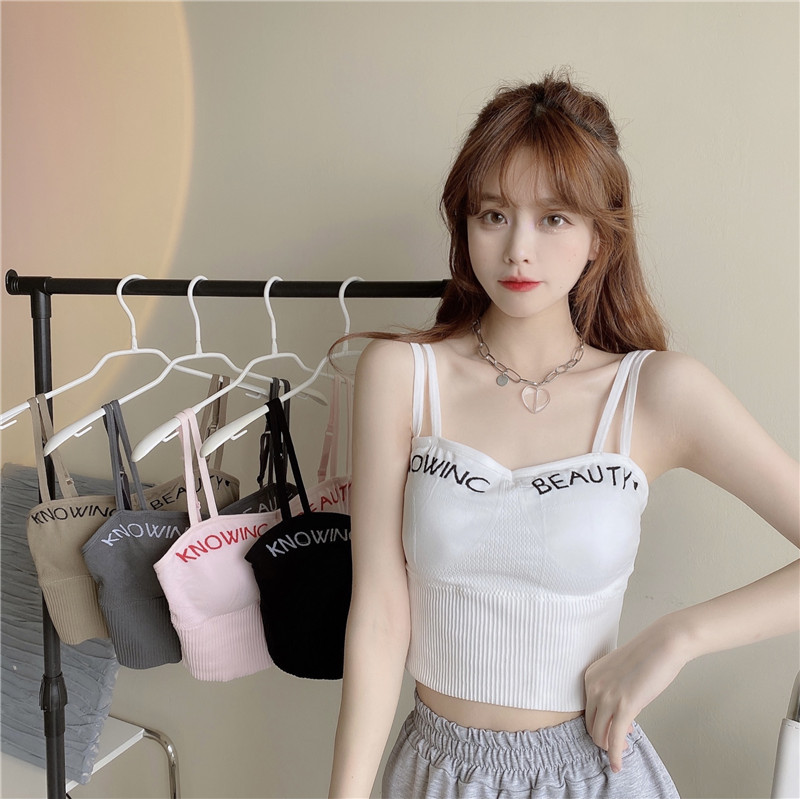 Real price ᦇ new summer net red vest strap with bra