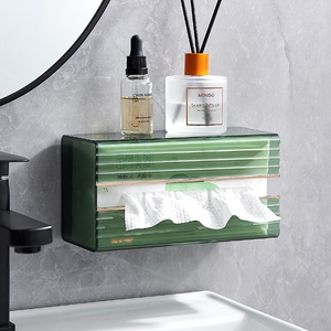 洗脸巾收纳盒壁挂式免打孔卫生间纸巾盒洁面巾置物架棉柔巾抽纸盒