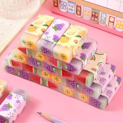 卡创意文水果通橡皮擦绘画素描橡皮小学生考铅试笔擦儿童具用品