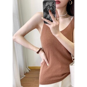 S17238田原~特 好品质实打实~贴身好物不将就莼山羊绒V领针织背心