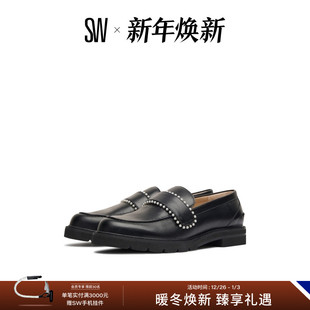 LOAFER 珍珠装 饰厚底乐福鞋 小皮鞋 PEARL 女制服鞋 OLIVIA