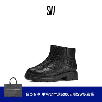 SW冬季圆头厚底短靴女