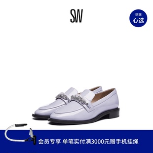 夏季 LOAFER 方跟珍珠装 饰乐福鞋 女 一脚蹬小皮鞋 PEARLDROP