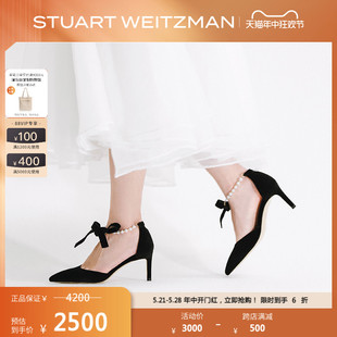 夏季 SUSELLE 婚鞋 蝴蝶系带高跟鞋 Weitzman Stuart PUMP