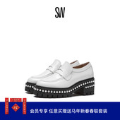 SOHO 饰乐福鞋 PEARL LOAFER 春夏学院风厚底粗跟珍珠装 女单鞋