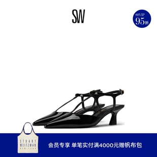 【夏季新品】SW VINNIE T-STRAP PUMP 小猫跟T字带高跟鞋女鞋