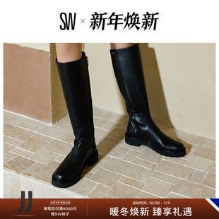 BOOT LIFT 秋冬粗方跟长筒靴厚底瘦瘦靴女侧拉链骑士靴 MILA