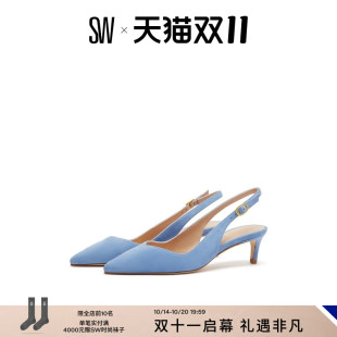 EDITH 夏季 尖头小细跟单鞋 Stuart 包头高跟鞋 Weitzman