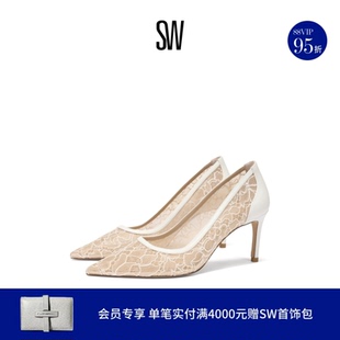 婚鞋 女 POWER 蕾丝边细跟高跟鞋 STUART 春夏新品 经典