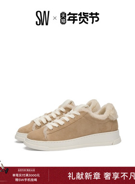 【早春新品】SW ELLIS SHEARLING SNEAKER厚底圆头毛毛鞋运动鞋女