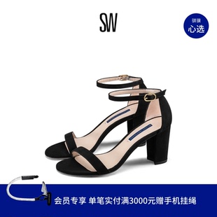 女仙女风圆头高跟鞋 一字扣带粗跟凉鞋 春夏经典 NEARLYNUDE