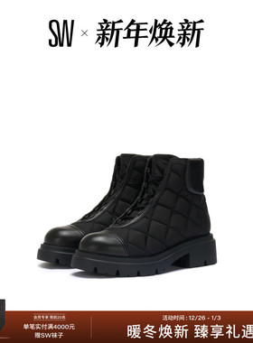 【秋冬新品】SW HUDSON QUILTED HIKER BOOTIE厚底圆头冬季短靴女