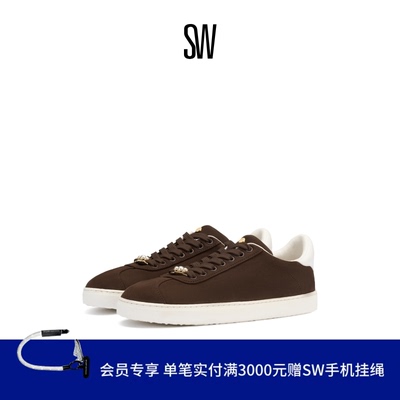 SW浅口系带圆头平底休闲运动鞋