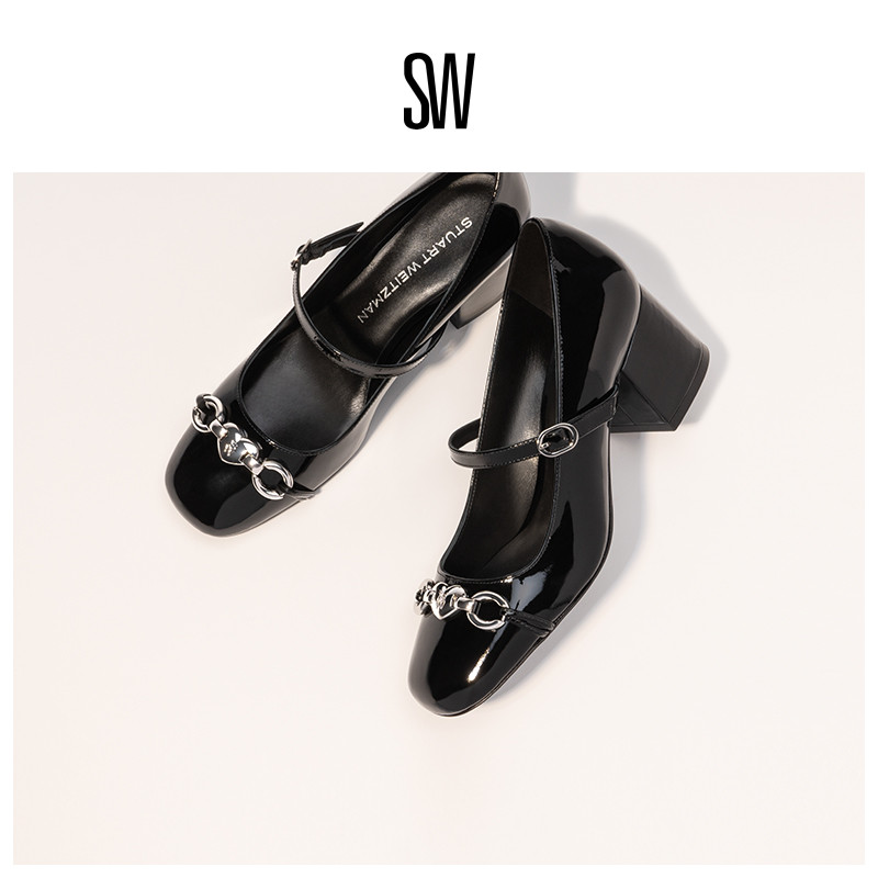 SW SIGNATURE HEART MARY JANE 复古爱心衔扣玛丽珍鞋小皮鞋女