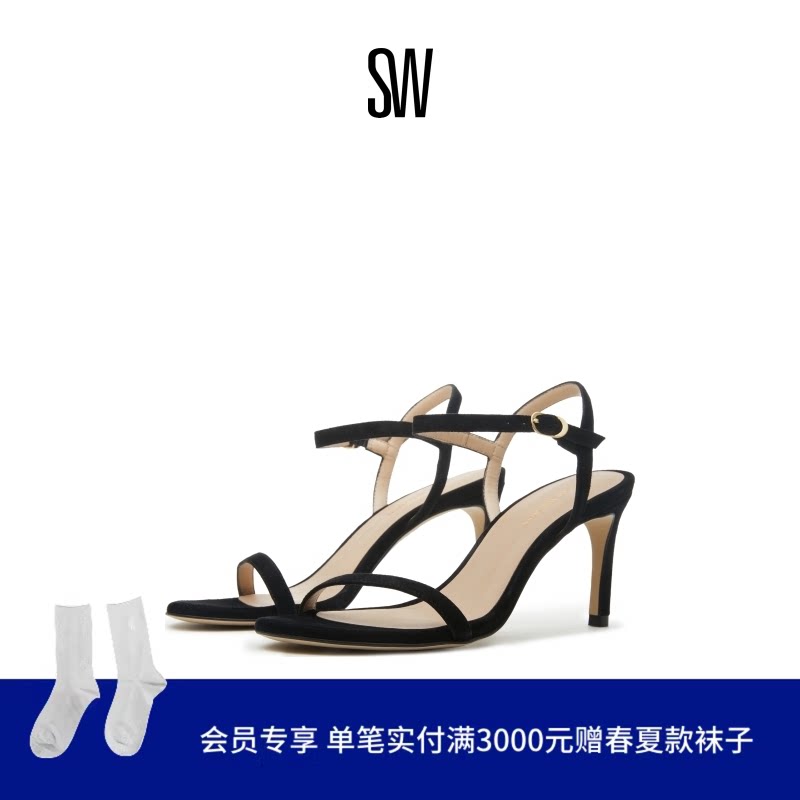 Stuart Weitzman/SW DANCER II 75 SANDAL 一字带细高跟凉鞋女