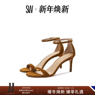 NUDIST 新品 SANDAL 优雅圆头细高跟一字带凉鞋 夏季