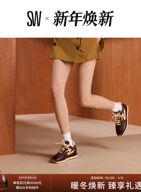 【秋冬新品】SW RUNAROUND RUNNER 系带圆头拼接休闲运动鞋单鞋女