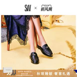 MULE LOGO 25春夏新款 平底方跟包头穆勒鞋 女乐福鞋 LIANA