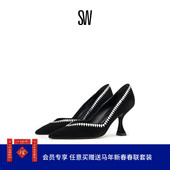 GEMCUT 水晶异形跟高跟鞋 XCURVE PUMP 女尖头浅口单鞋