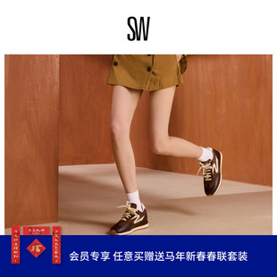 【秋冬新品】SW RUNAROUND RUNNER 系带圆头拼接休闲运动鞋单鞋女