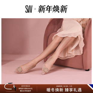 Weitzman 春夏水晶缀饰尖头芭蕾舞单鞋 FLAT 女 ELOISE Stuart