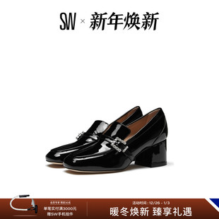 BUCKLE GEO LOAFER 女 春夏水晶方扣方跟乐福鞋 CRYSTAL