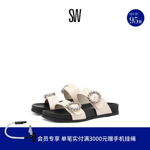 SPORT BUCKLE SLIDE 水晶勃肯鞋 外穿女 厚底拖鞋 BLINGRING