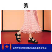 SAINT 水晶方扣简约厚底凉鞋 TROPEZ NOHO SANDAL 女运动风凉鞋