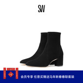 Stuart 中筒靴粗跟瘦瘦靴女 CARESSA Weitzman