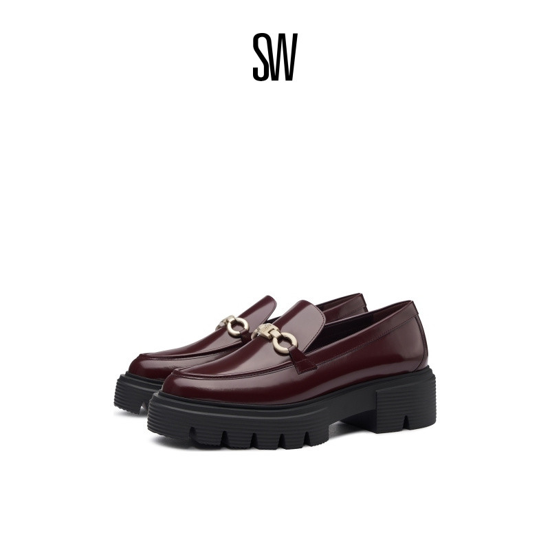 沟纹厚底SW24秋冬乐福鞋小皮鞋